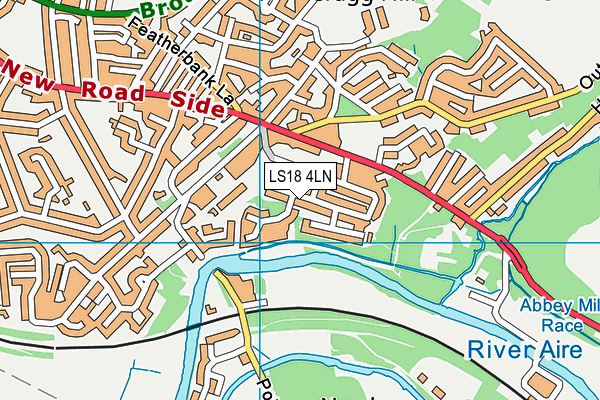 LS18 4LN map - OS VectorMap District (Ordnance Survey)