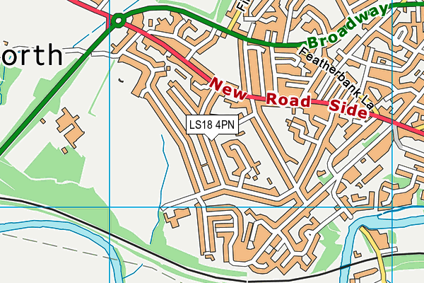 LS18 4PN map - OS VectorMap District (Ordnance Survey)