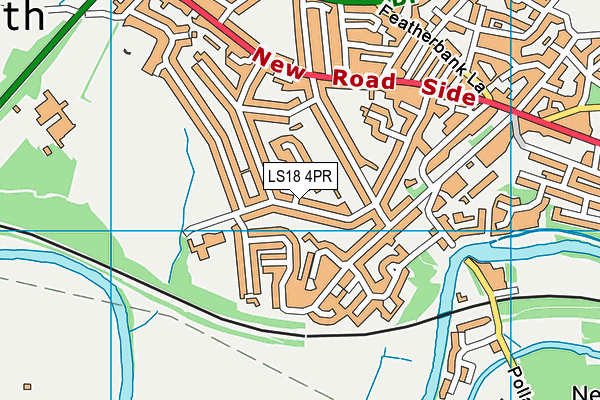 LS18 4PR map - OS VectorMap District (Ordnance Survey)