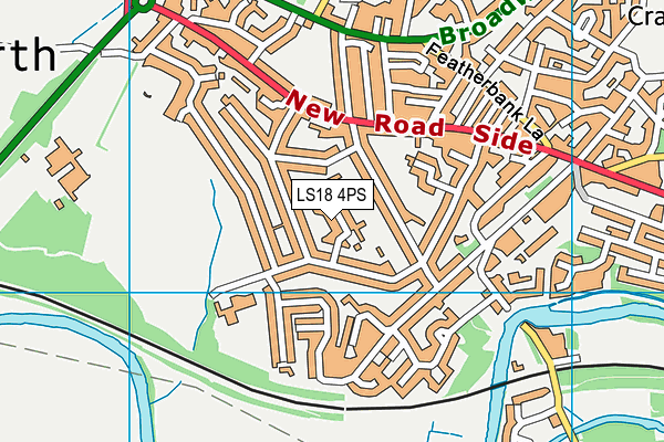 LS18 4PS map - OS VectorMap District (Ordnance Survey)