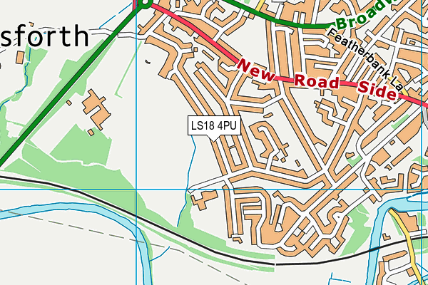 LS18 4PU map - OS VectorMap District (Ordnance Survey)