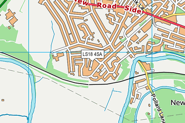 LS18 4SA map - OS VectorMap District (Ordnance Survey)