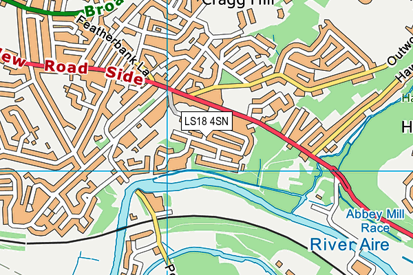 LS18 4SN map - OS VectorMap District (Ordnance Survey)