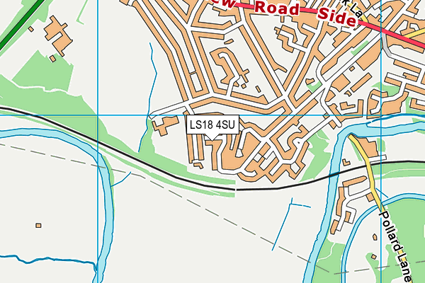 LS18 4SU map - OS VectorMap District (Ordnance Survey)