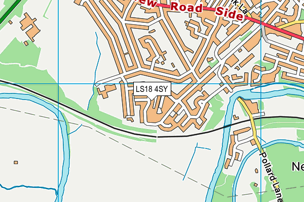 LS18 4SY map - OS VectorMap District (Ordnance Survey)