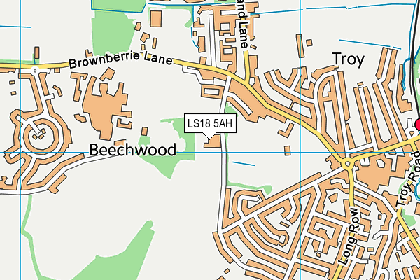Westbrook Lane Primary School map (LS18 5AH) - OS VectorMap District (Ordnance Survey)
