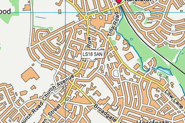 LS18 5AN map - OS VectorMap District (Ordnance Survey)