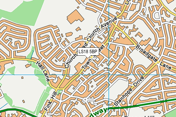 LS18 5BP map - OS VectorMap District (Ordnance Survey)