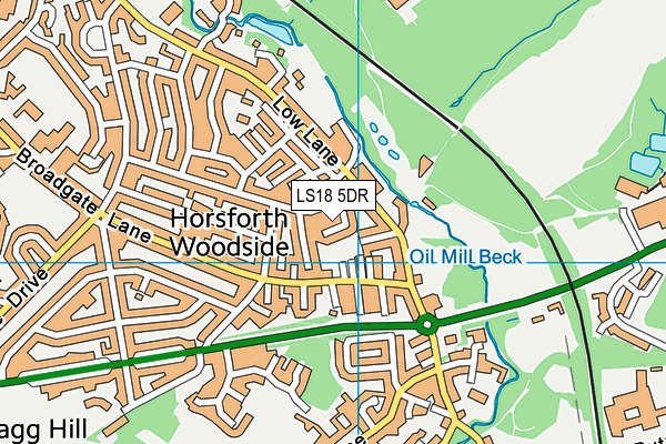 LS18 5DR map - OS VectorMap District (Ordnance Survey)