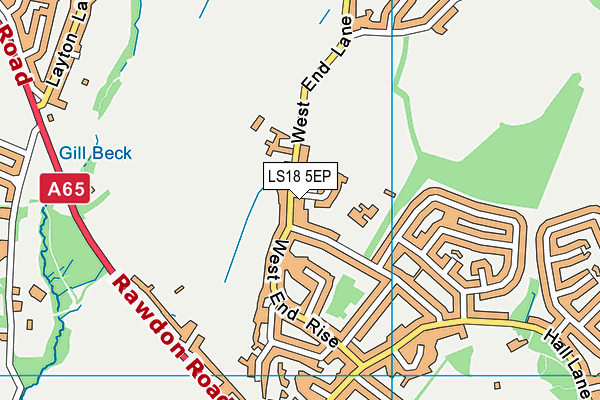 LS18 5EP map - OS VectorMap District (Ordnance Survey)