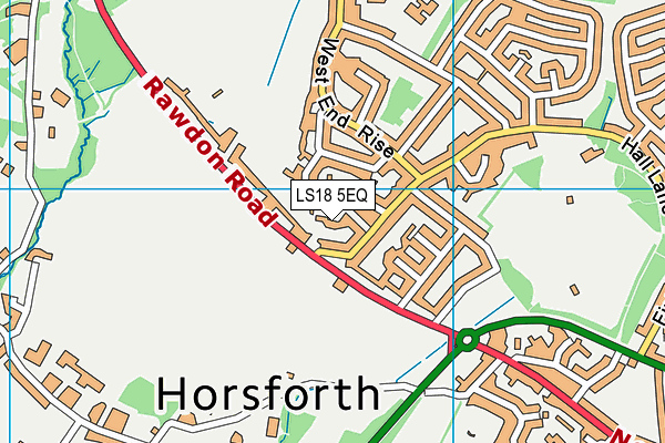 LS18 5EQ map - OS VectorMap District (Ordnance Survey)