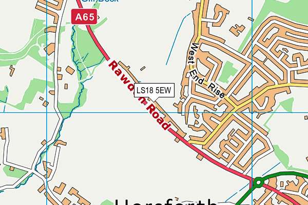 LS18 5EW map - OS VectorMap District (Ordnance Survey)
