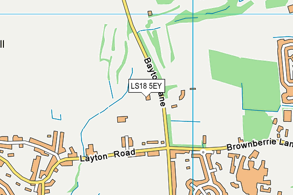 LS18 5EY map - OS VectorMap District (Ordnance Survey)