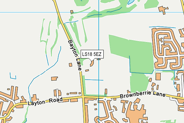 LS18 5EZ map - OS VectorMap District (Ordnance Survey)