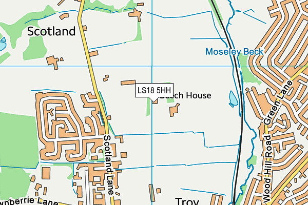 LS18 5HH map - OS VectorMap District (Ordnance Survey)