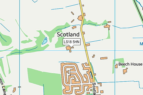 LS18 5HN map - OS VectorMap District (Ordnance Survey)