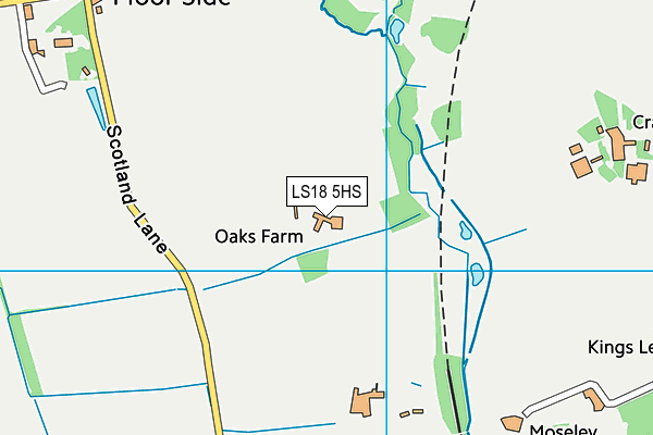 LS18 5HS map - OS VectorMap District (Ordnance Survey)