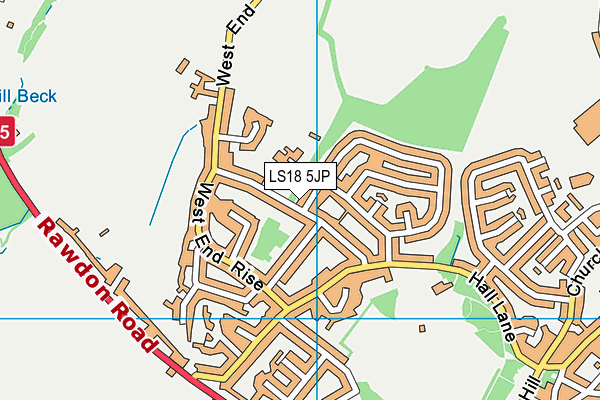 LS18 5JP map - OS VectorMap District (Ordnance Survey)