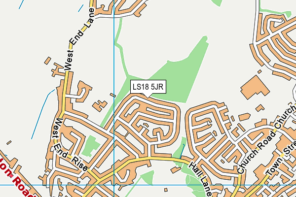 LS18 5JR map - OS VectorMap District (Ordnance Survey)