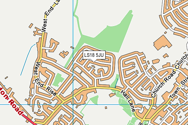 LS18 5JU map - OS VectorMap District (Ordnance Survey)