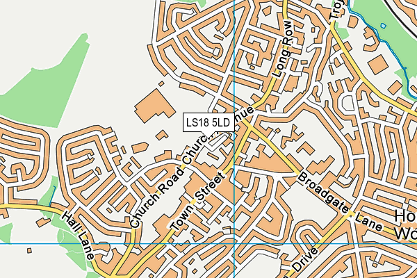 LS18 5LD map - OS VectorMap District (Ordnance Survey)