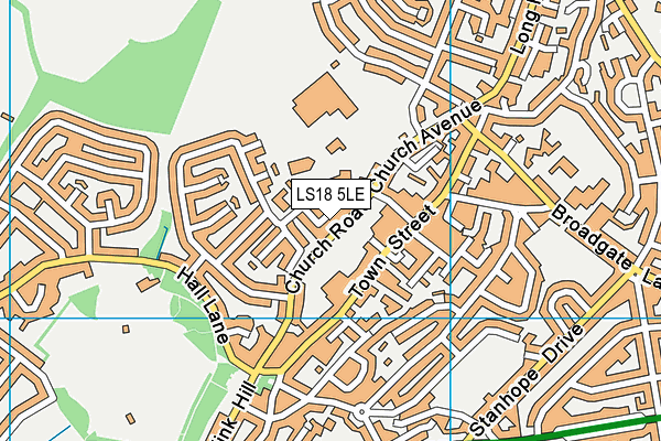 LS18 5LE map - OS VectorMap District (Ordnance Survey)