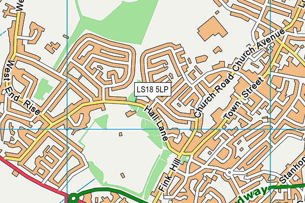 LS18 5LP map - OS VectorMap District (Ordnance Survey)