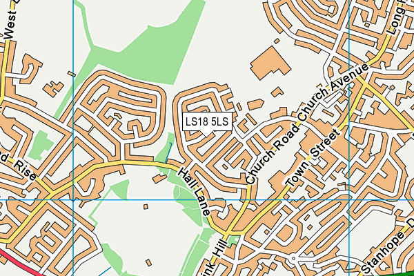 LS18 5LS map - OS VectorMap District (Ordnance Survey)