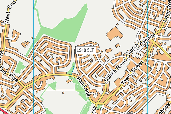 LS18 5LT map - OS VectorMap District (Ordnance Survey)