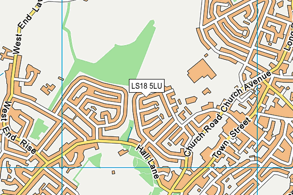 LS18 5LU map - OS VectorMap District (Ordnance Survey)