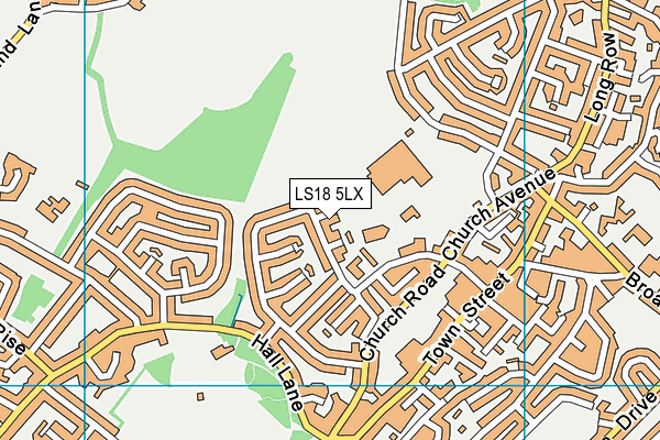 LS18 5LX map - OS VectorMap District (Ordnance Survey)