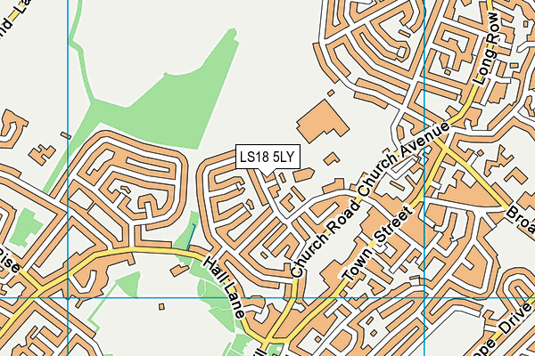 LS18 5LY map - OS VectorMap District (Ordnance Survey)