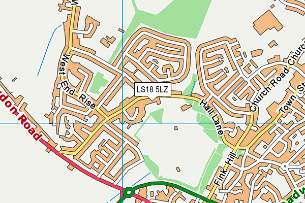 LS18 5LZ map - OS VectorMap District (Ordnance Survey)