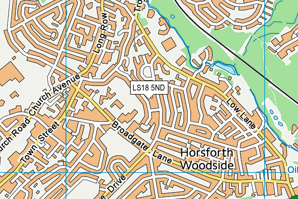 LS18 5ND map - OS VectorMap District (Ordnance Survey)