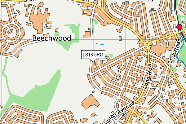 LS18 5RG map - OS VectorMap District (Ordnance Survey)