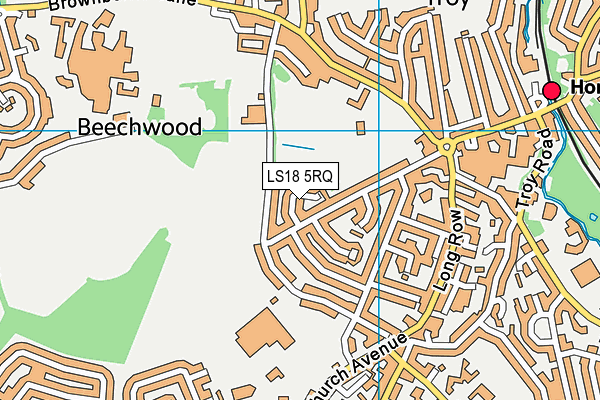 LS18 5RQ map - OS VectorMap District (Ordnance Survey)