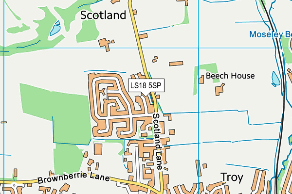 LS18 5SP map - OS VectorMap District (Ordnance Survey)