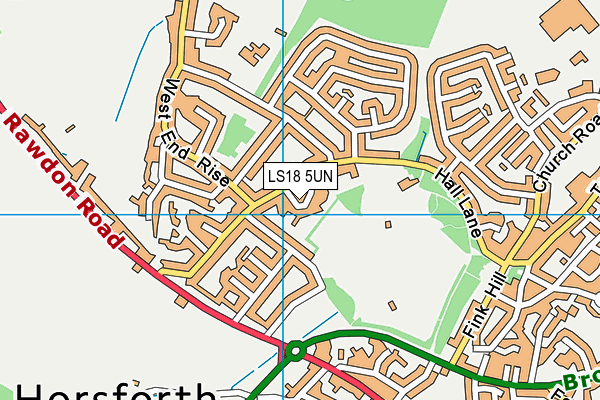 LS18 5UN map - OS VectorMap District (Ordnance Survey)