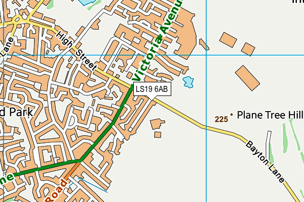 LS19 6AB map - OS VectorMap District (Ordnance Survey)