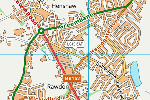 LS19 6AF map - OS VectorMap District (Ordnance Survey)