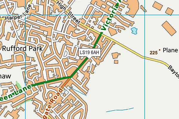 LS19 6AH map - OS VectorMap District (Ordnance Survey)