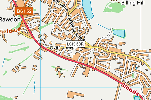 LS19 6DR map - OS VectorMap District (Ordnance Survey)