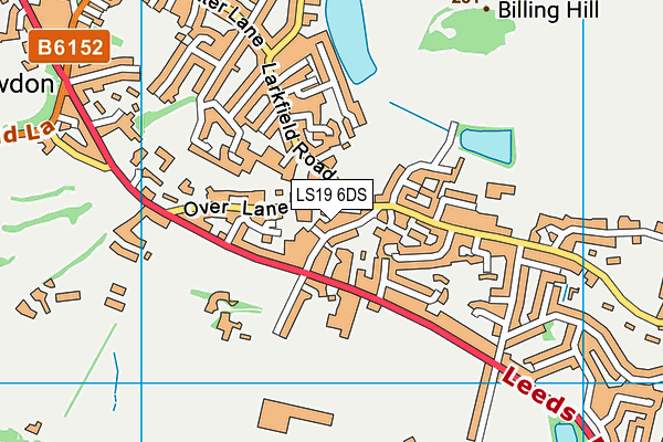 LS19 6DS map - OS VectorMap District (Ordnance Survey)