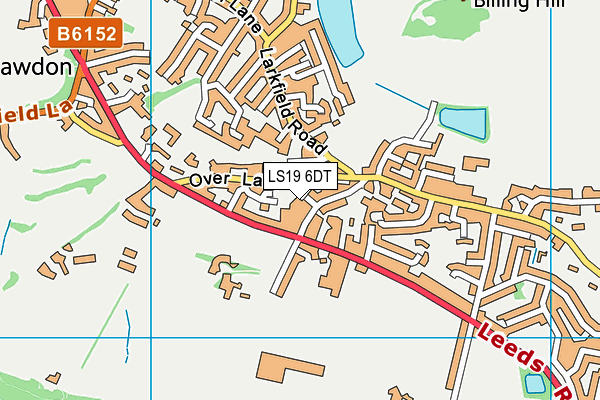 LS19 6DT map - OS VectorMap District (Ordnance Survey)