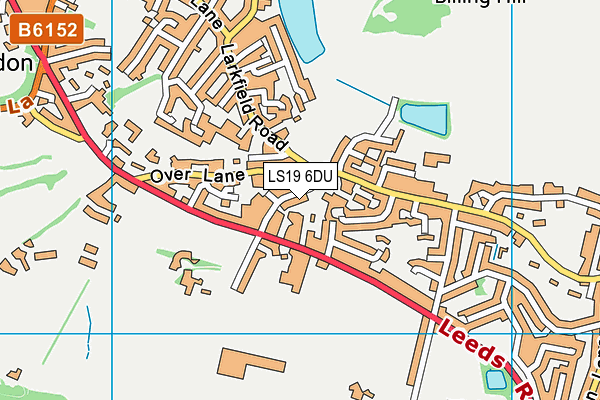 LS19 6DU map - OS VectorMap District (Ordnance Survey)