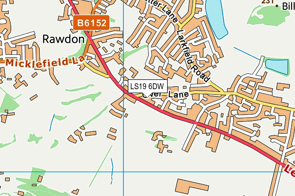 LS19 6DW map - OS VectorMap District (Ordnance Survey)