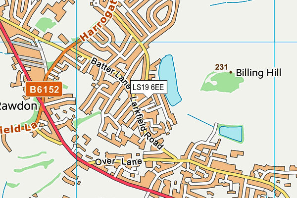 LS19 6EE map - OS VectorMap District (Ordnance Survey)