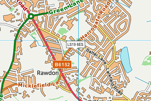 LS19 6ES map - OS VectorMap District (Ordnance Survey)