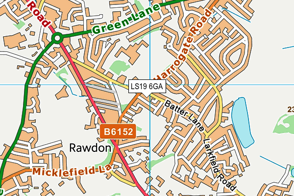 LS19 6GA map - OS VectorMap District (Ordnance Survey)