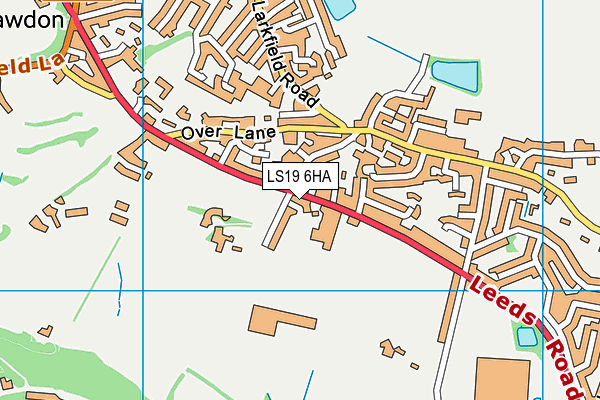 LS19 6HA map - OS VectorMap District (Ordnance Survey)